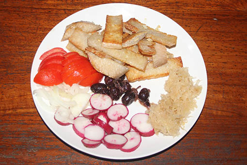 Frittierte Yam