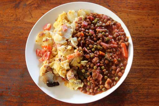 Bratkartoffeln mit Linsen und Vielem mehr