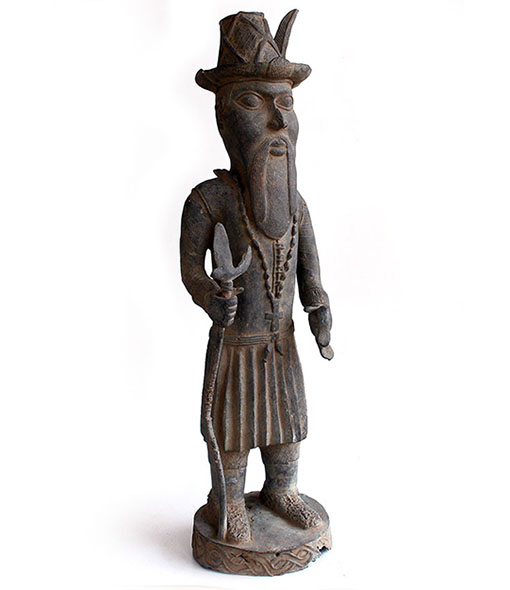 Bronzestatue, 71 cm, um 1800 Händler